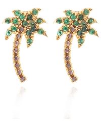 Palm Angels - Earrings With Logo, - Lyst