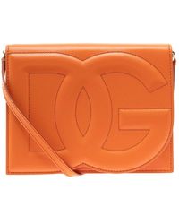 Dolce & Gabbana - Logo Embossed Foldover Top Crossbody Bag - Lyst