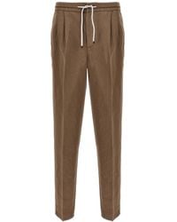 Brunello Cucinelli - Mid-rise Tapered-leg Trousers - Lyst