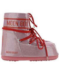Moon Boot - Icon Low Glitter Lace-up Boots - Lyst