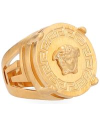 Versace Medusa Signet Ring - Metallic