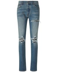 Amiri - Straight-leg Distressed Slim-fit Jeans - Lyst