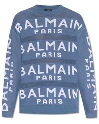 Balmain - Sweater With Logo, - Lyst