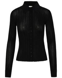 Saint Laurent - Black Silk Shirt - Lyst