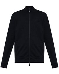 Moncler - Stand Up Collar Zip Up Sweatshirt - Lyst