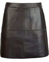P.A.R.O.S.H. - A-line Leather Thigh Length Mini Skirt - Lyst