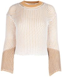 Chloé Layered Crew-neck Knit - Natural