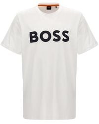 BOSS T-shirt in Natural for Men | Lyst UK