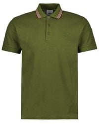 Burberry - Icon Logo Embroidered Short Sleeved Polo Shirt - Lyst