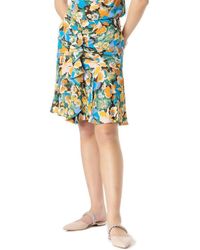 M Missoni - Floral Printed Pleated Mini Skirt - Lyst