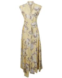 Ballantyne - Floral-printed Belted Dress - Lyst