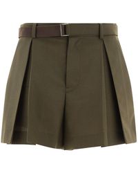 Sacai - Belted Shorts - Lyst