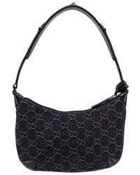 Gucci - Monogrammed Denim Shoulder Bag - Lyst