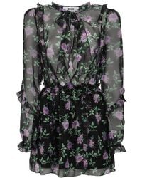 MSGM - Printed Mini Dress - Lyst