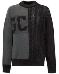 Gcds - Logo Intarsia Cable Knit Sweater - Lyst
