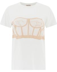 Alexander McQueen "bustier" T-shirt - White