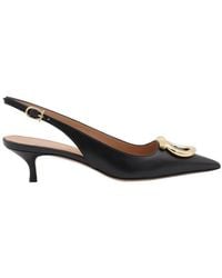 Ferragamo - Maxi Gancini Slingback Pumps - Lyst