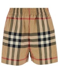Burberry - Vintage Check-Pattern Elasticated Waistband Shorts - Lyst