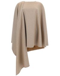 Max Mara Asymmetric Cape - Natural