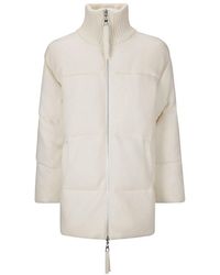 P.A.R.O.S.H. - P.A.R.O.S.H Zip-Up Padded Coat - Lyst