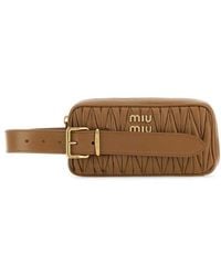 Miu Miu - Logo-lettering Zipped Clutch Bag - Lyst