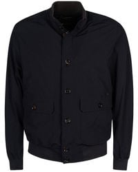 Moorer - Button-Up Zipped Bomber Jacket - Lyst