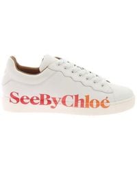 See By Chloé - Logo Print Low-top Sneakers - Lyst