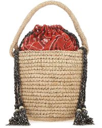 Alanui Drawstring Bucket Bag - Natural