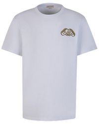 Alexander McQueen - Embroidered Cotton T-shirt - Lyst