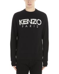 KENZO Patched Cotton Sweatshirt - Black