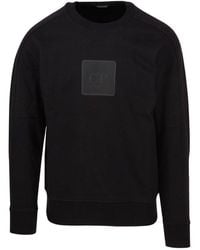 C.P. Company C.p.company Logo Patch Crewneck Sweatshirt - Black