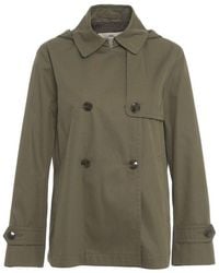 Herno - Double Breasted Hooded Jacket - Lyst