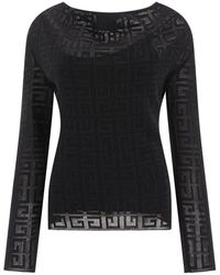 Givenchy - 4g Jacquard V-neck Sweater - Lyst