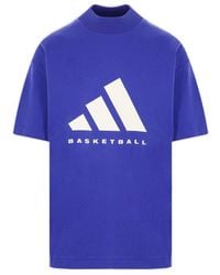 adidas - Logo Printed Basketball T-shirt - Lyst