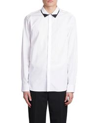 Neil Barrett - Contrasting-collar Long-sleeved Shirt - Lyst