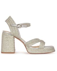 Castañer - Valle Interwoven Metallic Slingback Sandals - Lyst