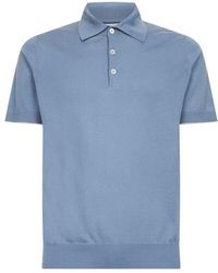 Brunello Cucinelli - Light Lightweight Cotton Knit Polo Shirt<Br - Lyst
