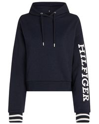 Tommy Hilfiger - Logo Printed Drawstring Hoodie - Lyst