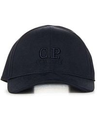 C.P. Company - Logo Embroidered Baseball Cap - Lyst
