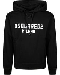 DSquared² - Logo Printed Drawstring Hoodie - Lyst