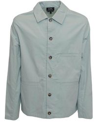 A.P.C. - Welt-pocket Long-sleeved Shirt - Lyst