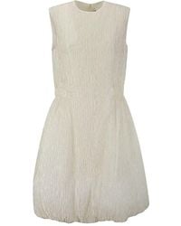 Noir Kei Ninomiya - Crinkled Sleeveless A-line Mini Dress - Lyst