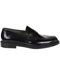 Doucal's - Penny-Slot Almond Toe Loafers - Lyst