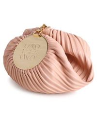 Loewe Leather Balloon Pouch In Classic Calfskin in Pink Womens Bags Clutches and evening bags 