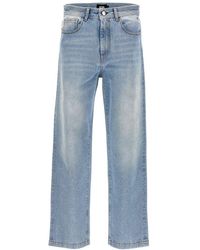 Gcds - Printed Jeans Light Blue - Lyst