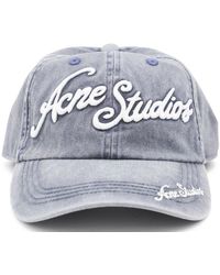 【Acne Studios】Logo Embeoidered Curved Peak Cap（送料込み） Acne Studios Logo Embeoidered Curved Peak Cap in Blue for