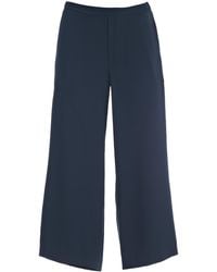 P.A.R.O.S.H. Wide Leg Tailored Trousers - Blue