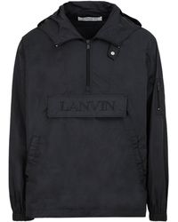 Lanvin Anvin Hooded Windbreaker Jacket - Black