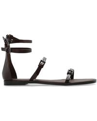 Max Mara - Buckle Detailed Open Toe Sandals - Lyst