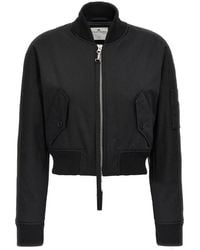 Courreges - Zip-Up Cropped Bomber Jacket - Lyst